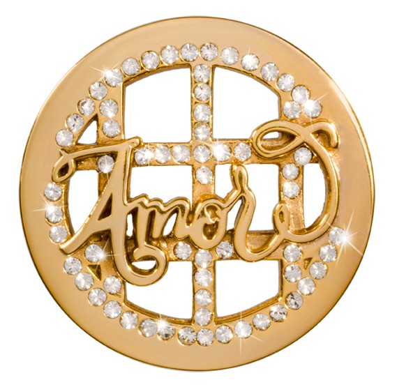Nikki Lissoni 'Amore' Medium Gold Coin - C1419GM
