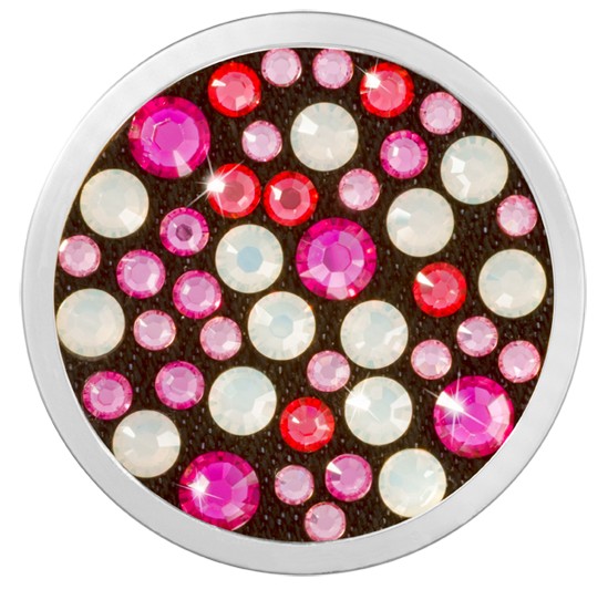 'Pink and White' Medium Silver Coin