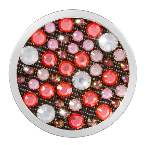 Nikki Lissoni Denim Dreams 'Coral Red and White' Medium Coin