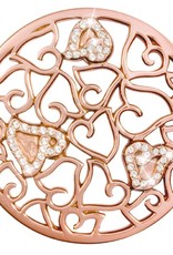 Nikki Lissoni 'Baroque Sparkling Hearts' Large RG Coin - C1479RGL