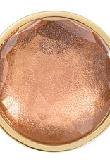 Nikki Lissoni Peach Brown 'Optical Glass' Small Gold Coin - C1542GS