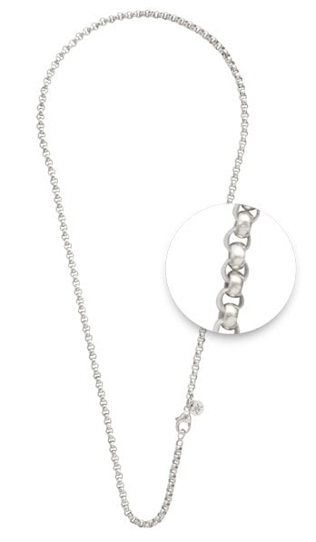 Nikki Lissoni 18" Silver Belcher Necklace - N01S45