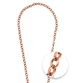 27" Rose Gold Belcher Oval Necklace