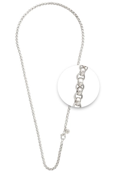 Nikki Lissoni 36" Silver Belcher Necklace - N01S90