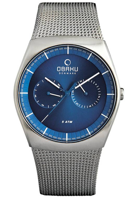 Obaku Watches Men's Obaku Jord Collection Cyan Blue Stainless Watch