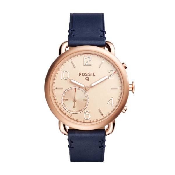 The Fossil Group Hybrid Q - Tailor Dark Navy Leather Smartwatch