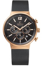 Obaku Watches Men's Storm -  Night & Rose Gold