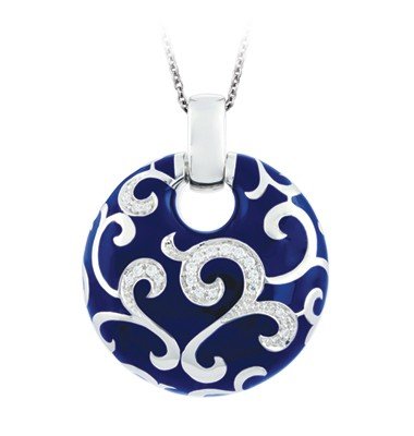 Belle Etoile Belle Étoile  Royale Blue Italian Enamel & Sterling Pendant