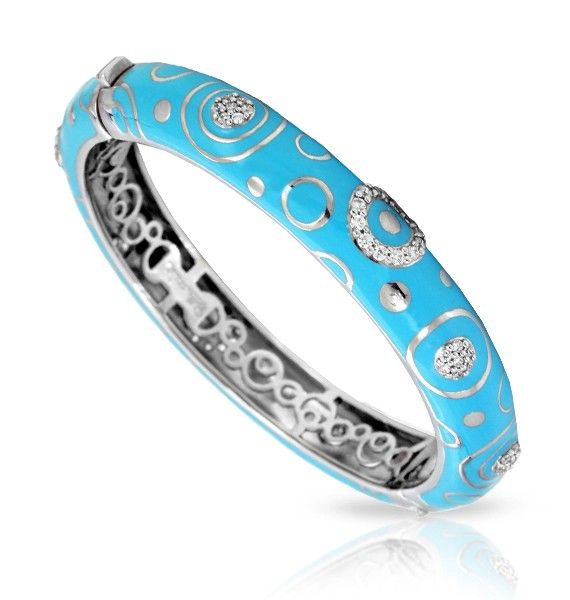 Belle Etoile Belle Étoile Galaxy Turquoise  Stackable Sterling Bangle