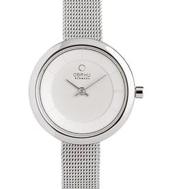 Obaku Watches Women's Stille- Stainless & White