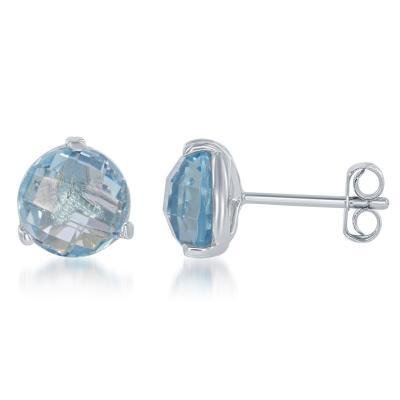 Sterling silver & Blue Topaz Earrings