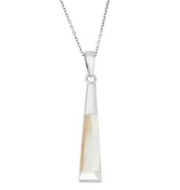 Sterling & White Mother of Pearl Pendant Set