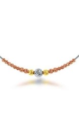CLAL-3856H SS 16"+2" D/C OMEGA GP/RP BEADS
