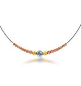 CLAL-3856H SS 16"+2" D/C OMEGA GP/RP BEADS