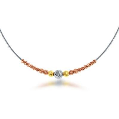 CLAL-3856H SS 16"+2" D/C OMEGA GP/RP BEADS