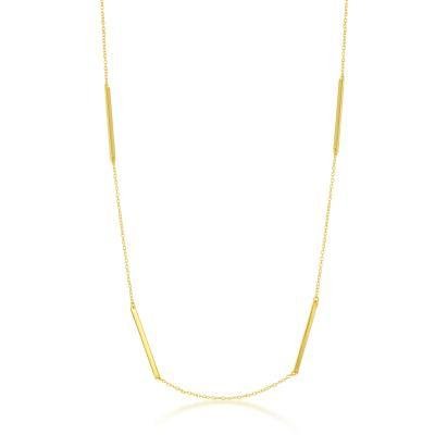 CLAL-3871H SS 36" GP MULTI BAR NECKLACE