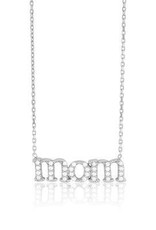 CLAM-4364H SS 16"+2" CZ MOM NECKLACE