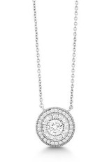 CLAM-4740H SS 16" ROUND MICRO PAVE NECKLACE