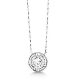 CLAM-4740H SS 16" ROUND MICRO PAVE NECKLACE