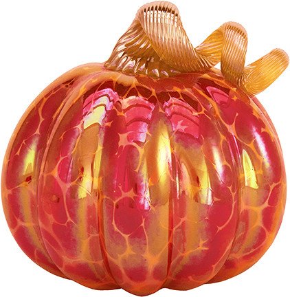 A beautiful handcrafted pumpkin from Glass Eye Studio is inspired by a