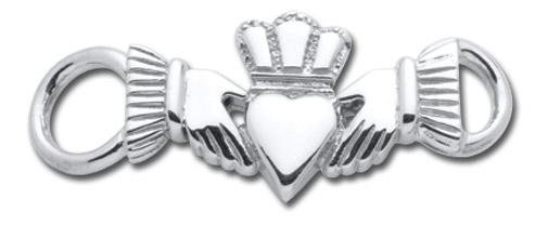 LeStage Sterling sIlver Claddagh clasp