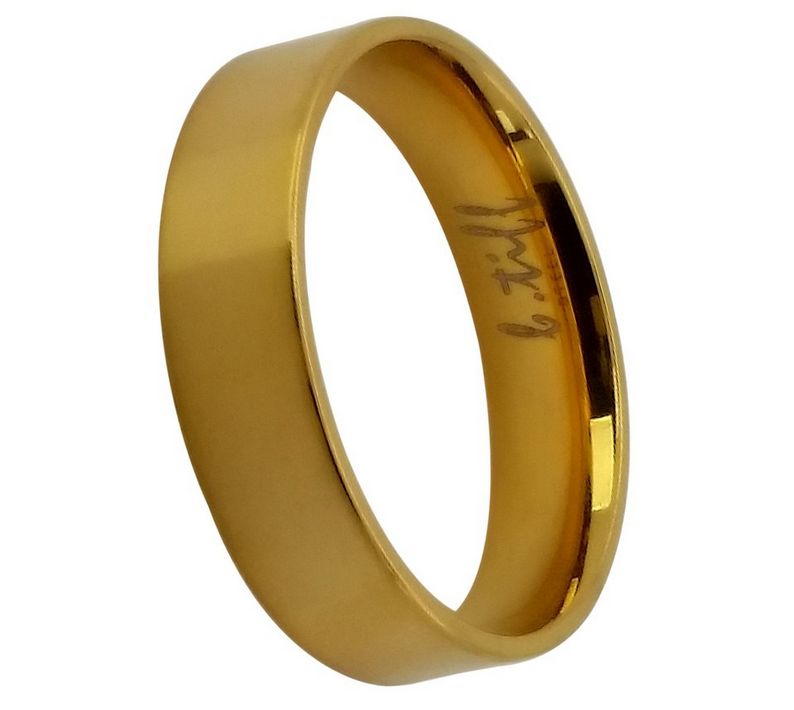 B. Tiff New York B. Tiff Brushed Gold Stainless Band - Size 8