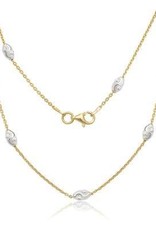 CLAQ-5460-20H SS/GP D/C MOON BEAD CH 20"