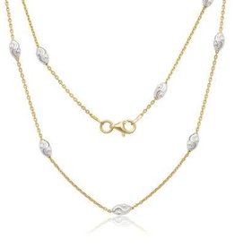 CLAQ-5460-30H 30SS/GP D/C MOON BEAD CH 30"