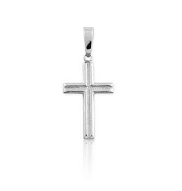 CLAJ-2460H SS DIA/CUT CROSS W/CHAIN PEND
