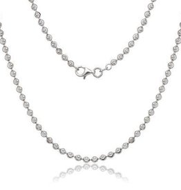CLAQ-5465-18H SS 3MM D/C MOON/BEAD 18"