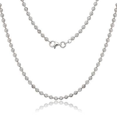 CLAQ-5465-22H SS 3MM D/C MOON BEAD 22'