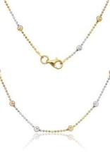 CLAQ-5467-30H SS TRI/CLR MOON BEAD CH 30"