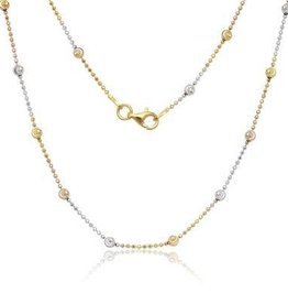 CLAQ-5467-30H SS TRI/CLR MOON BEAD CH 30"