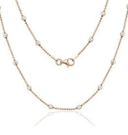 CLAQ-5468-18H SS/RP D/C MOON BEAD CH 18"