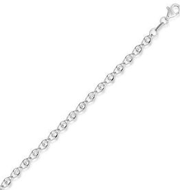 CLAR-9099H SS D/C BEAD ANKLET 9"+1"