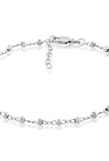 CLAR-9102H SS D/C BEAD ANKLET 9"+1"