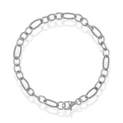 CLAS-4522H SS OVAL LINK BRACELET 7.5"
