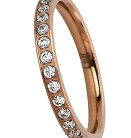 B. Tiff New York Rose Gold Plated Eternity Ring - Size 7