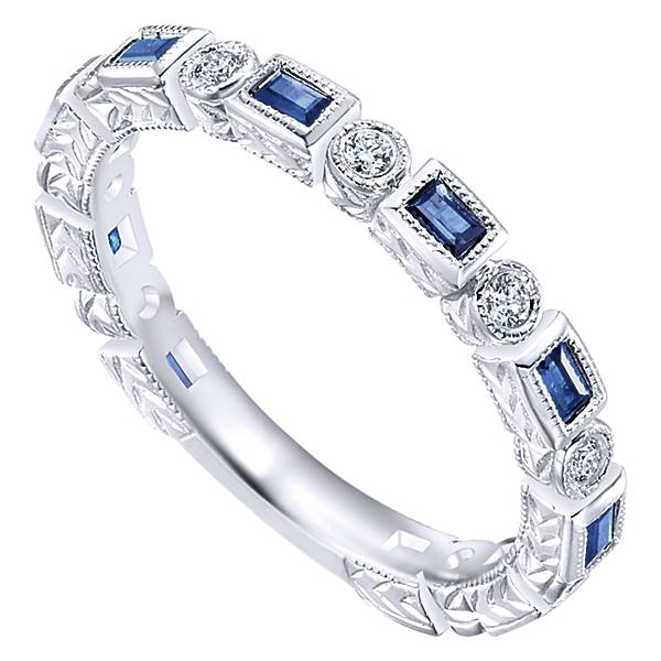 Gabriel & Co. Gabriel 14K Sapphire & Diamond Ring