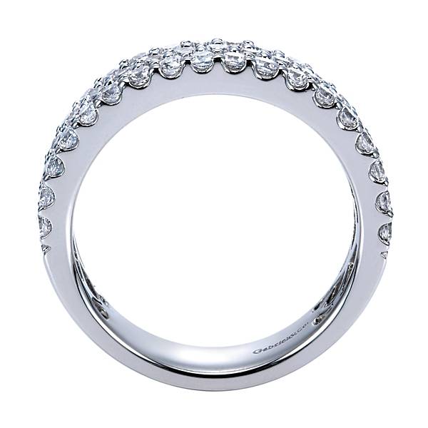 Gabriel & Co. Gabriel 14K Three Row Diamond Ring