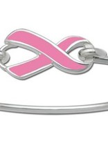 LESTAGE PINK RIBBON STERLING CLASP