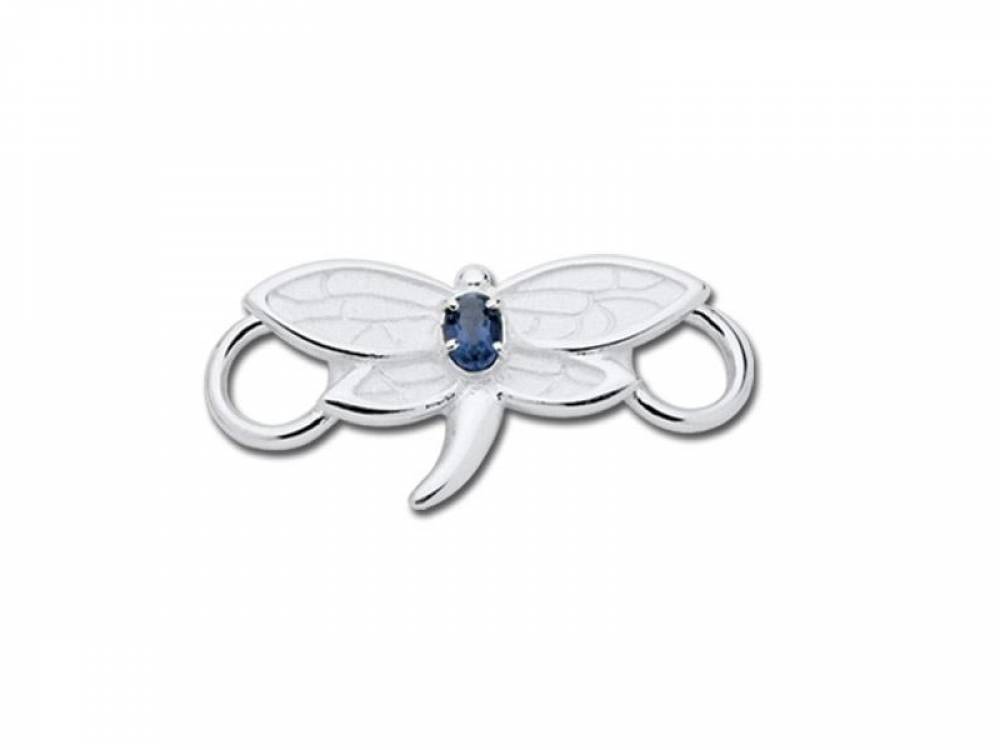 LeStage Dragonfly Sterling and Iolite Clasp