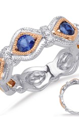 S. Kashi Rose & White Gold Sapphire & Diamond Ring