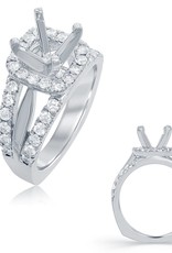 S. Kashi 14K White Gold Halo Semi-Mount