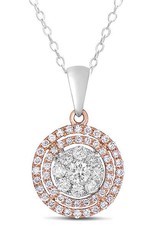 S. Kashi Rose and White Gold Diamond Pendant