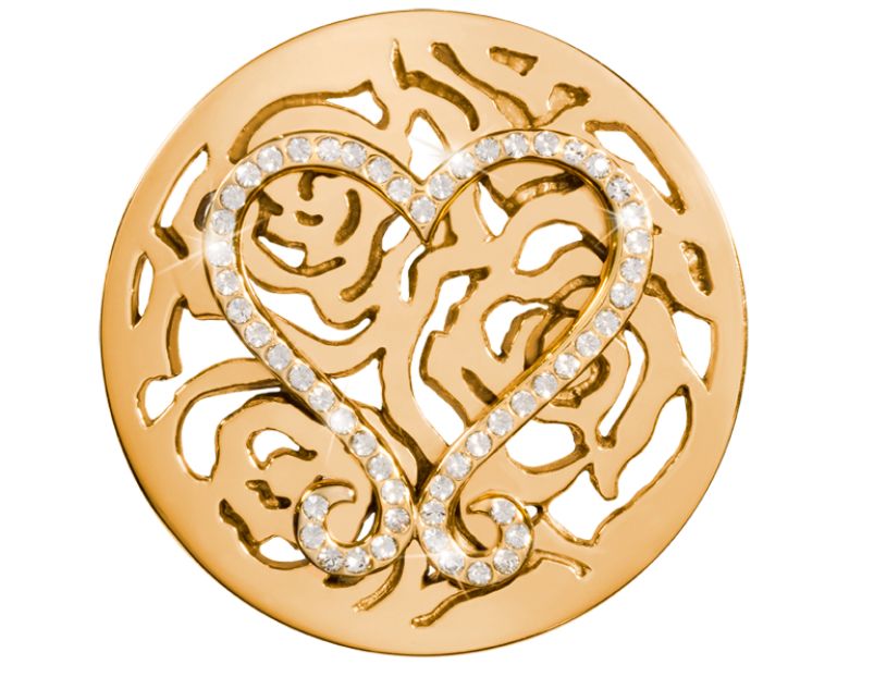'Lovely Roses' Large Gold Coin