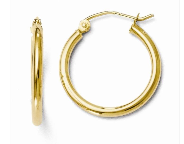 14K YG Hoop Earrings