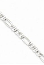 22" Figaro Sterling Silver Chain