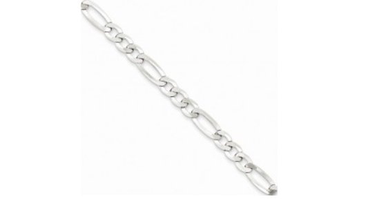 22" Figaro Sterling Silver Chain