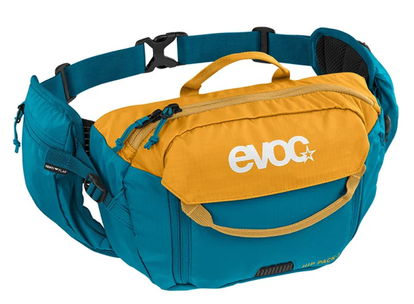 Evoc EVOC, Hip Pack 3L + 1.5L Bladder, Hydration Bag, Volume: 3L, Bladder: Included (1.5L), Ocean